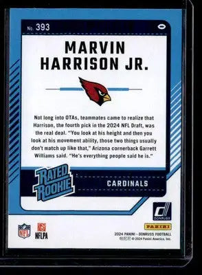 2024 Donruss #393 Marvin Harrison Jr. Press Proof Blue - Football Card Single