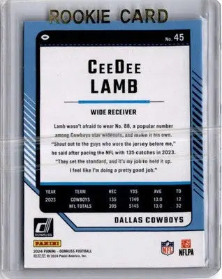 2024 Donruss #45 CeeDee Lamb Press Proof Green - Football Card Single