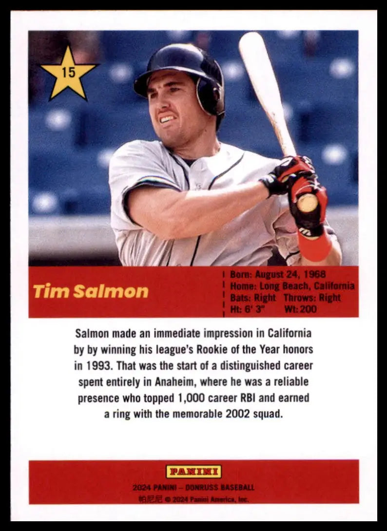 2024 Donruss - Action All-Stars Tim Salmon 15 California Angels Baseball NM - Baseball Card Single