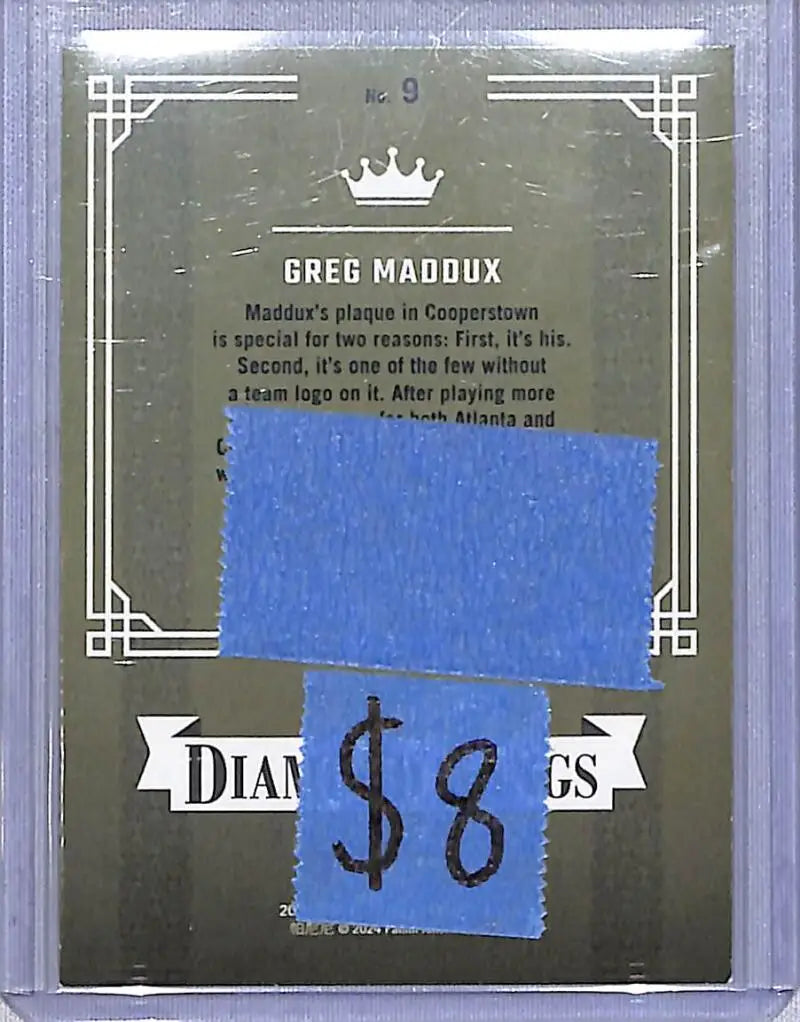 2024 Donruss Diamond Kings #9 Greg Maddux NM-MT