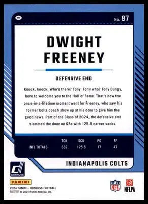 2024 Donruss Dwight Freeney 87 Indianapolis Colts - Football Card Single
