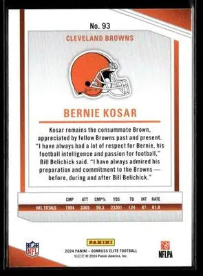 2024 Donruss Elite Bernie Kosar #93 Cleveland Browns