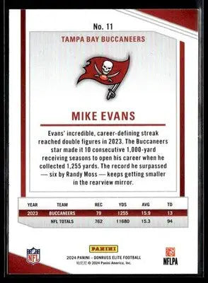 2024 Donruss Elite Mike Evans #11 Tampa Bay Buccaneers