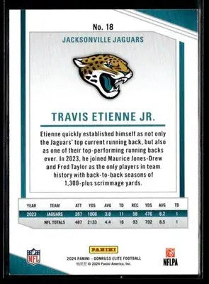 2024 Donruss Elite Travis Etienne Jr. #18 Jacksonville Jaguars