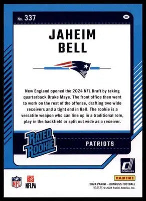 2024 Donruss Jaheim Bell RC 337 New England Patriots - Football Card Single