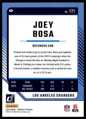 2024 Donruss Joey Bosa 171 Los Angeles Chargers - Football Card Single