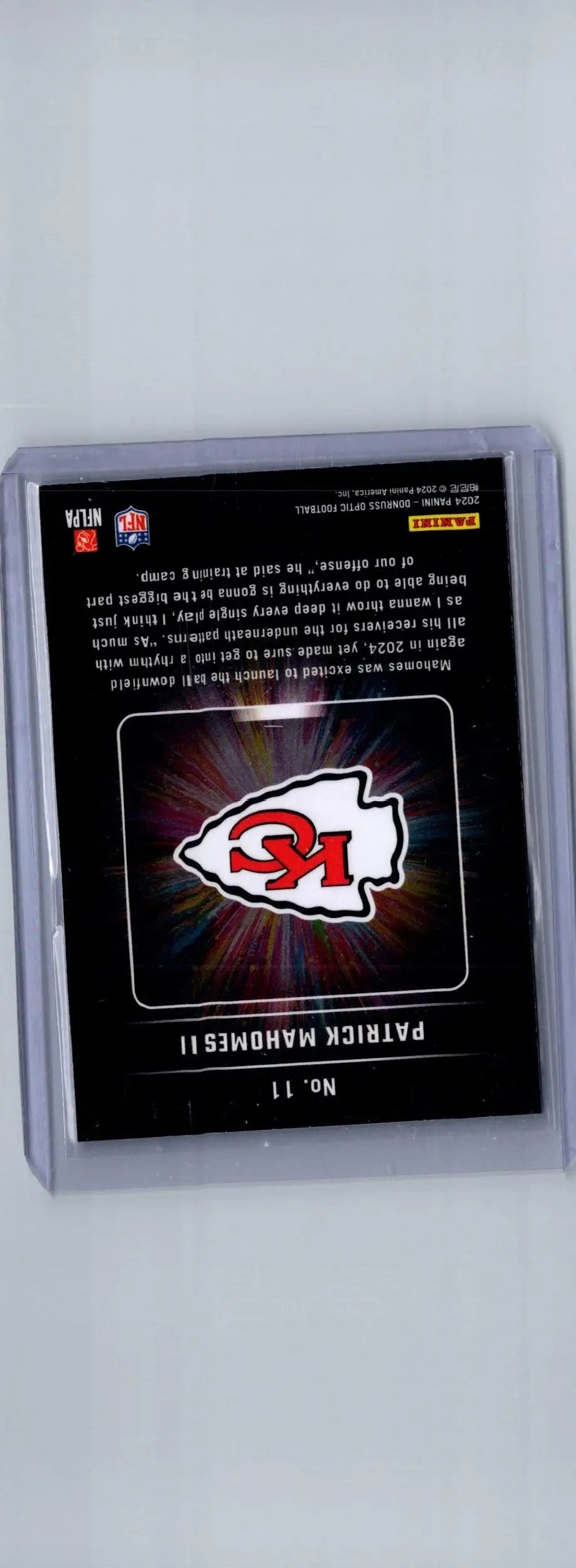 2024 Donruss Optic #11 Patrick Mahomes II Light It Up - Football Card Single