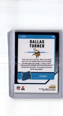 2024 Donruss Optic #224 Dallas Turner Purple Shock - Football Card Single