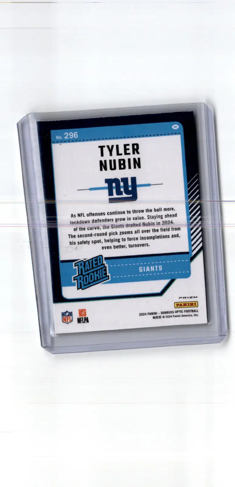 2024 Donruss Optic #296 Tyler Nubin Purple Shock - Football Card Single