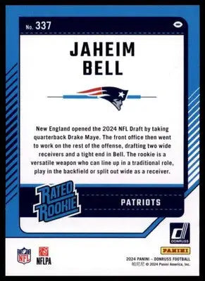 2024 Donruss - Press Proof Green Jaheim Bell 337 New England Patriots - Football Card Single