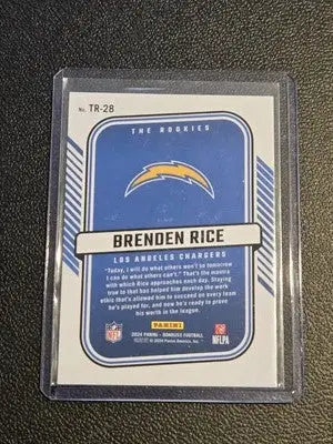2024 Donruss #TR-28 Brenden Rice The Rookies - Football Card Single