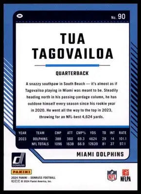 2024 Donruss Tua Tagovailoa 90 Miami Dolphins - Football Card Single