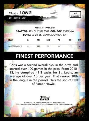 2024 Finest #41 Chris Long - Football Card Single