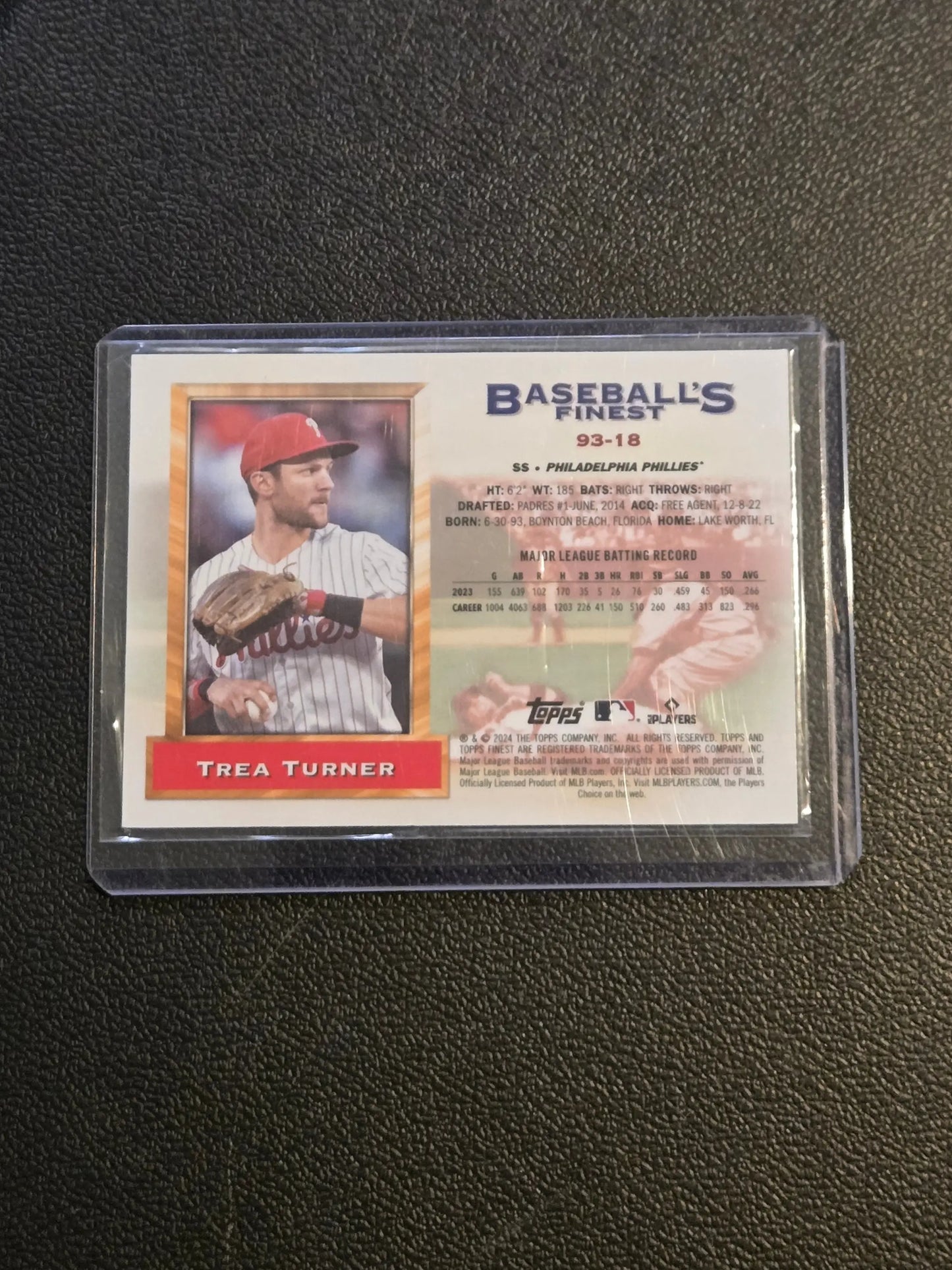 2024 Finest #93-18 Trea Turner What If... 1993 Finest Prototypes - Baseball Card Single