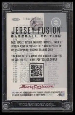 2024 Jersey Fusion Ken Griffey Jr. #340 Game Used Swatch Seattle Mariners