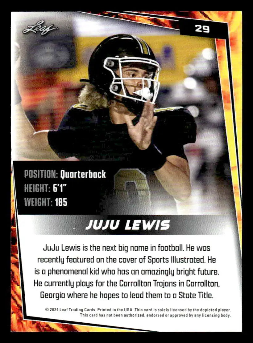 2024 Leaf #29 Julian Lewis - Football Card Single