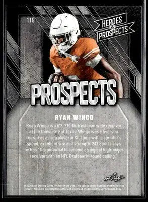 2024 Leaf Heroes & Prospects #119 Ryan Wingo - Football Card Single