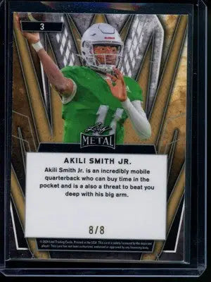 2024 Leaf Metal Akili Smith Jr. #3 Blue Mojo 8/8 Football - Football Card Single