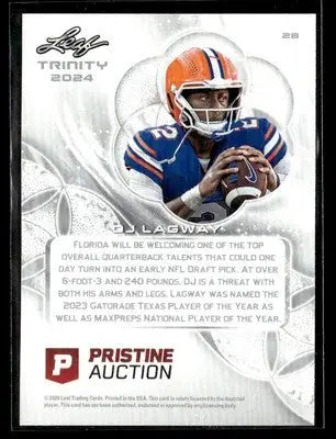 2024 Leaf Trinity - Pristine Auction - Blue #28 DJ Lagway #/99 - Football Card Single