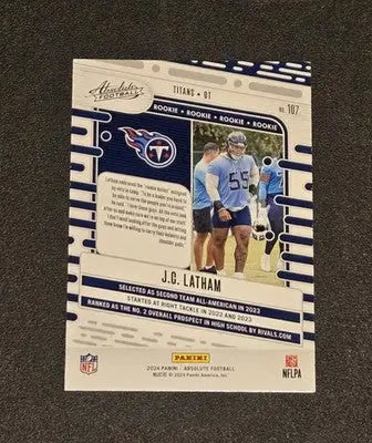 2024 Panini Absolute #107 J.C. Latham - Baseball Card Single
