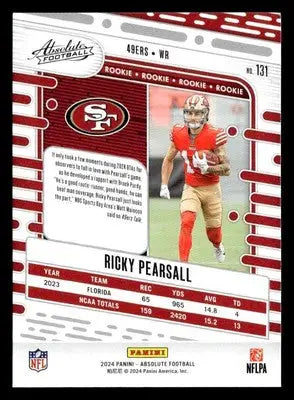 2024 Panini Absolute #131 Ricky Pearsall Retail - Football Card Single