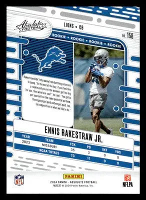 2024 Panini Absolute #158 Ennis Rakestraw Jr. Retail - Football Card Single