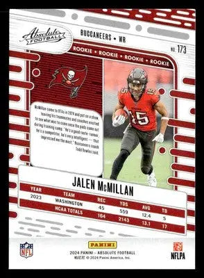 2024 Panini Absolute #173 Jalen McMillan Retail - Football Card Single