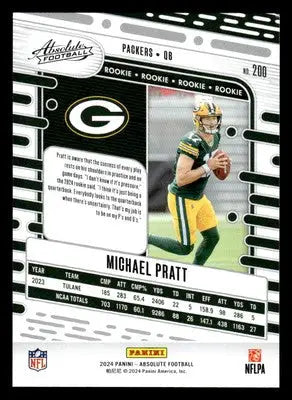 2024 Panini Absolute #200 Michael Pratt Retail - Football Card Single