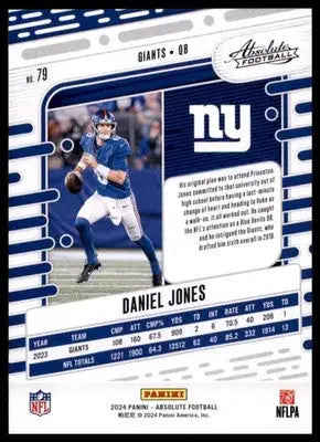 2024 Panini Absolute - Green Daniel Jones 79 New York Giants - Football Card Single