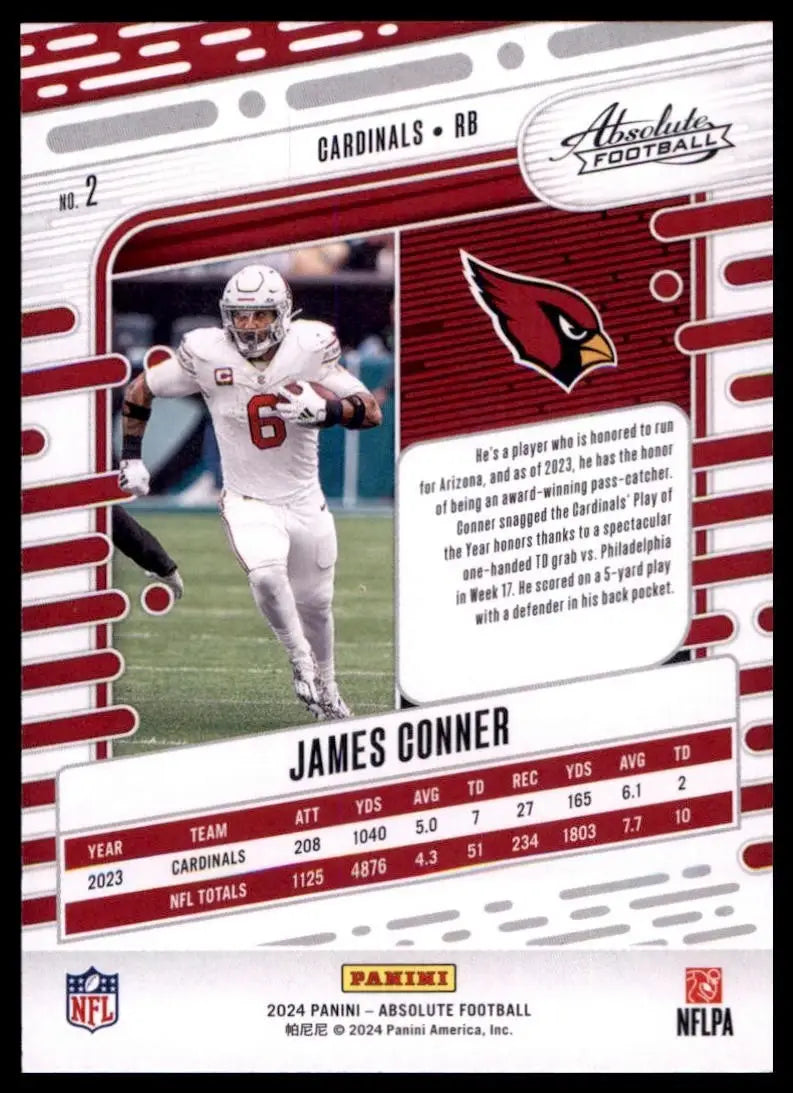 2024 Panini Absolute - James Conner #2 - Football Card Single