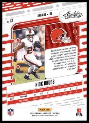 2024 Panini Absolute - Retail Nick Chubb 23 Cleveland Browns - Football Card Single