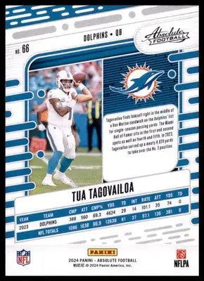 2024 Panini Absolute - Retail Tua Tagovailoa 66 Miami Dolphins - Football Card Single