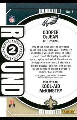 2024 Panini Contenders Football Cooper DeJean Kool-Aid McKinstry #11 Football - Football Card Single
