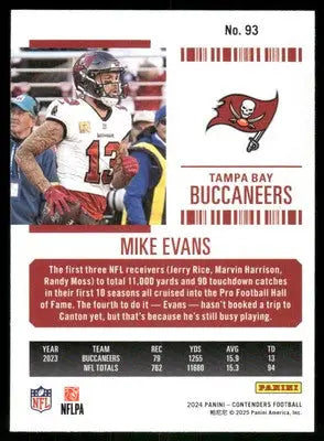 2024 Panini Contenders Football Mike Evans #93 Bronze Football - Football Card Single