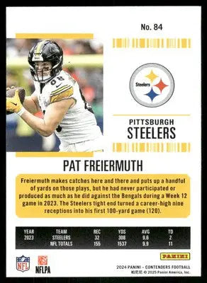 2024 Panini Contenders Football Pat Freiermuth #84 Football - Football Card Single