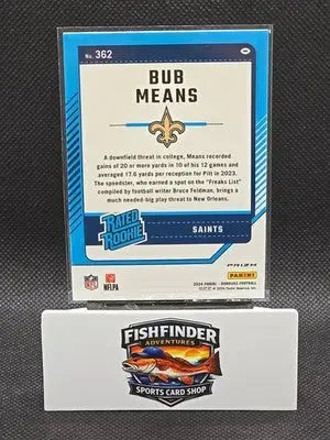 2024 Panini Donruss - Rated Rookie Bub Means #362 Optic Preview Red & Green - Football Card Single