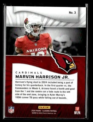 2024 Panini Illusions #3 Marvin Harrison Jr. Light Blue Trophy Collection #/249