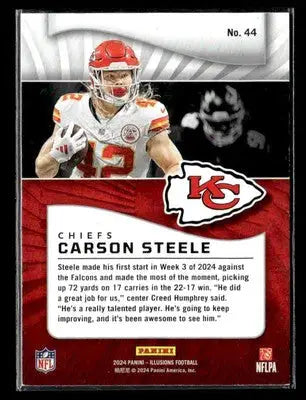 2024 Panini Illusions #44 Carson Steele Mirrored Trophy Collection #/499