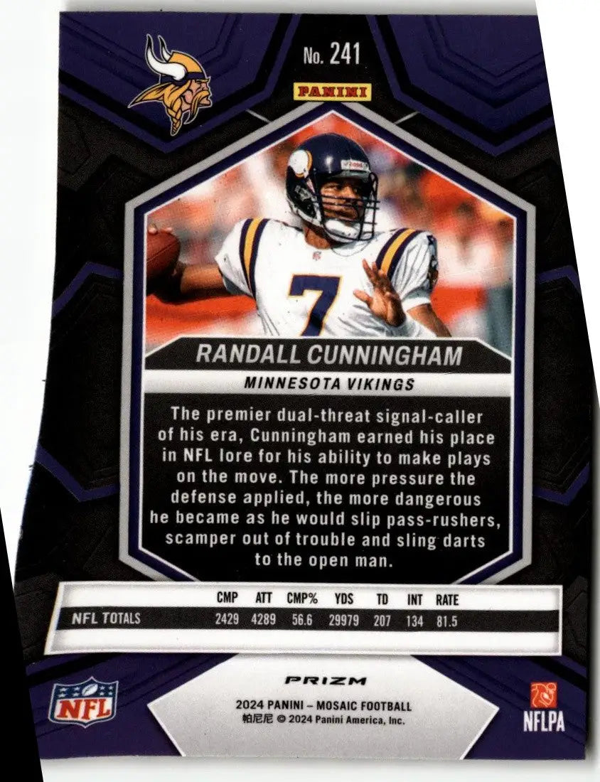 2024 Panini Mosaic #241 Randall Cunningham Mosaic Reactive Yellow - Football Card Single