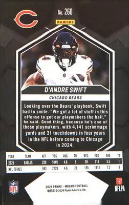 2024 Panini Mosaic #260 D’Andre Swift - Football Card Single