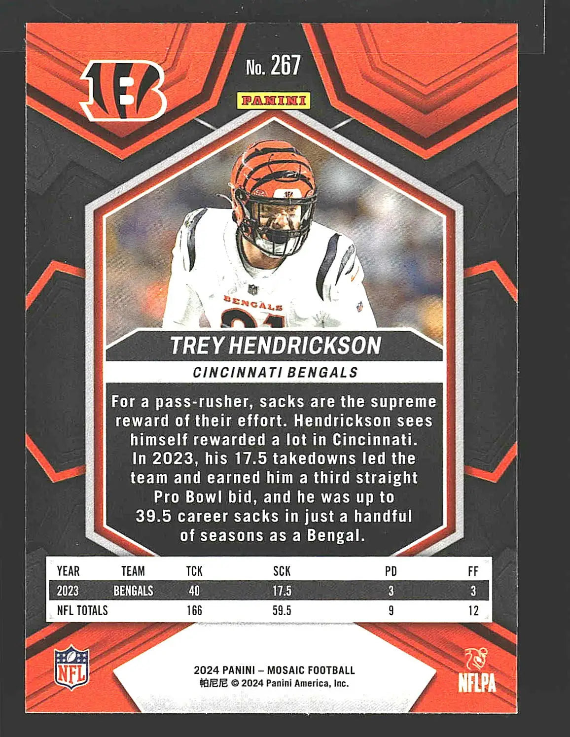 2024 Panini Mosaic #267 Trey Hendrickson - Football Card Single