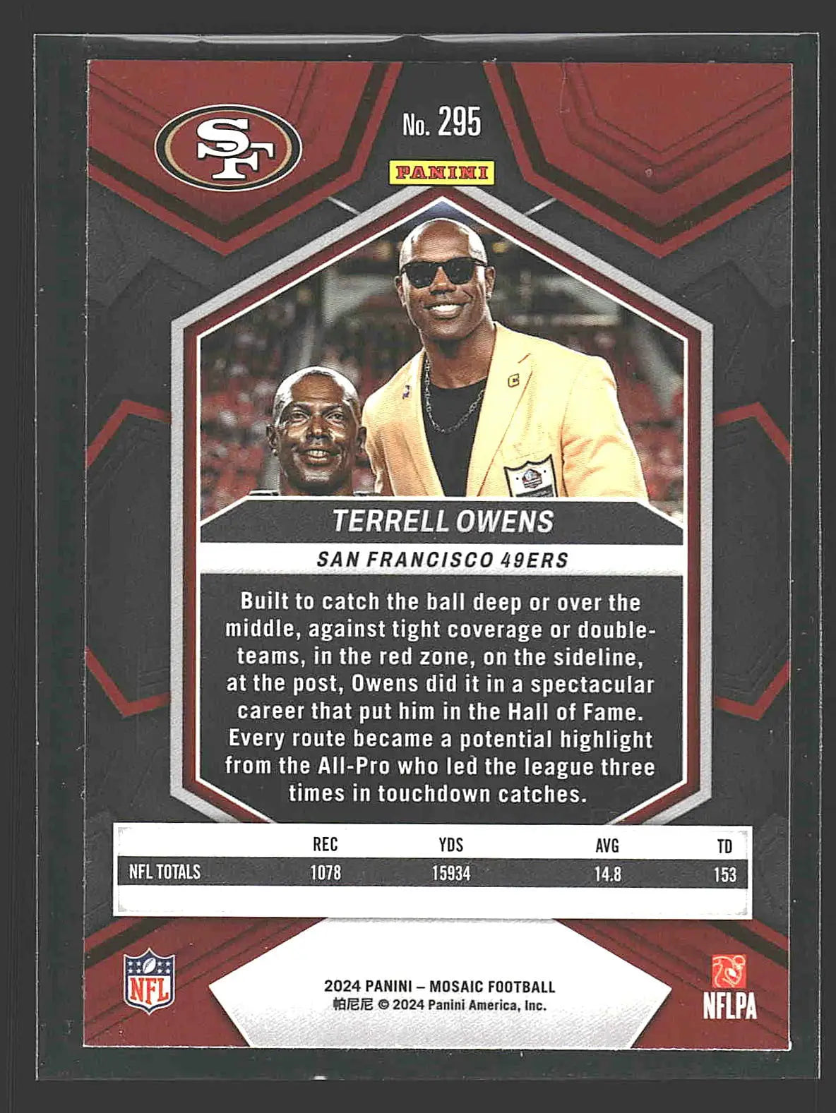 2024 Panini Mosaic #295 Terrell Owens San Fransico 49ers - Football Card Single