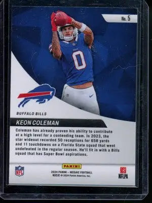 2024 Panini Mosaic Keon Coleman #5 Elevate RC Football - Football Card Single