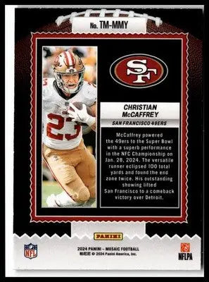 2024 Panini Mosaic #TM-MMY Christian McCaffrey Touchdown Masters - Football Card Single