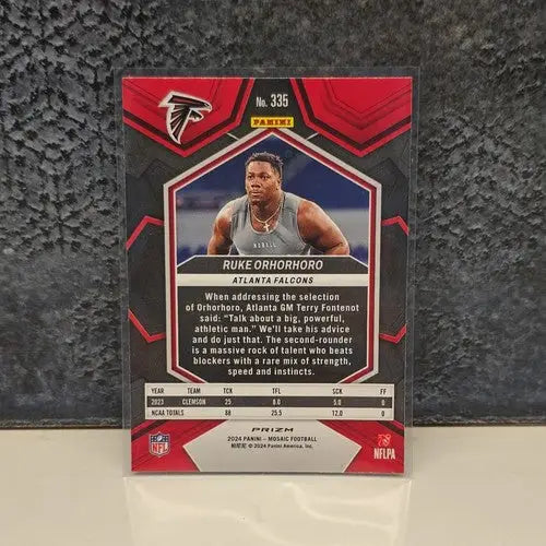 2024 Panini Mosiac - Silver - Rookie Card (RC) - Ruke Orhorhoro #335 - Football Card Single