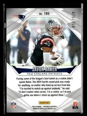 2024 Panini Phoenix #195 Javon Baker NFL Shield #/150 - Football Card Single
