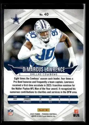 2024 Panini Phoenix DeMarcus Lawrence #40 Dallas Cowboys
