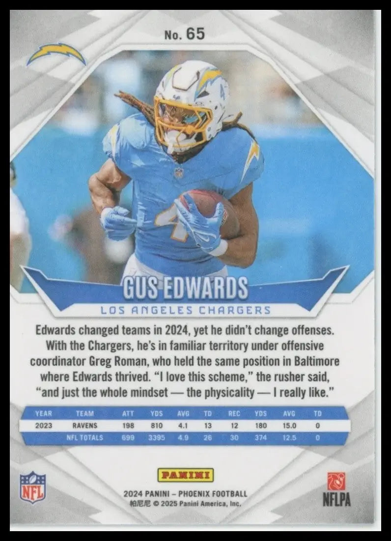 2024 Panini Phoenix - Gus Edwards #65 - Football Card Single