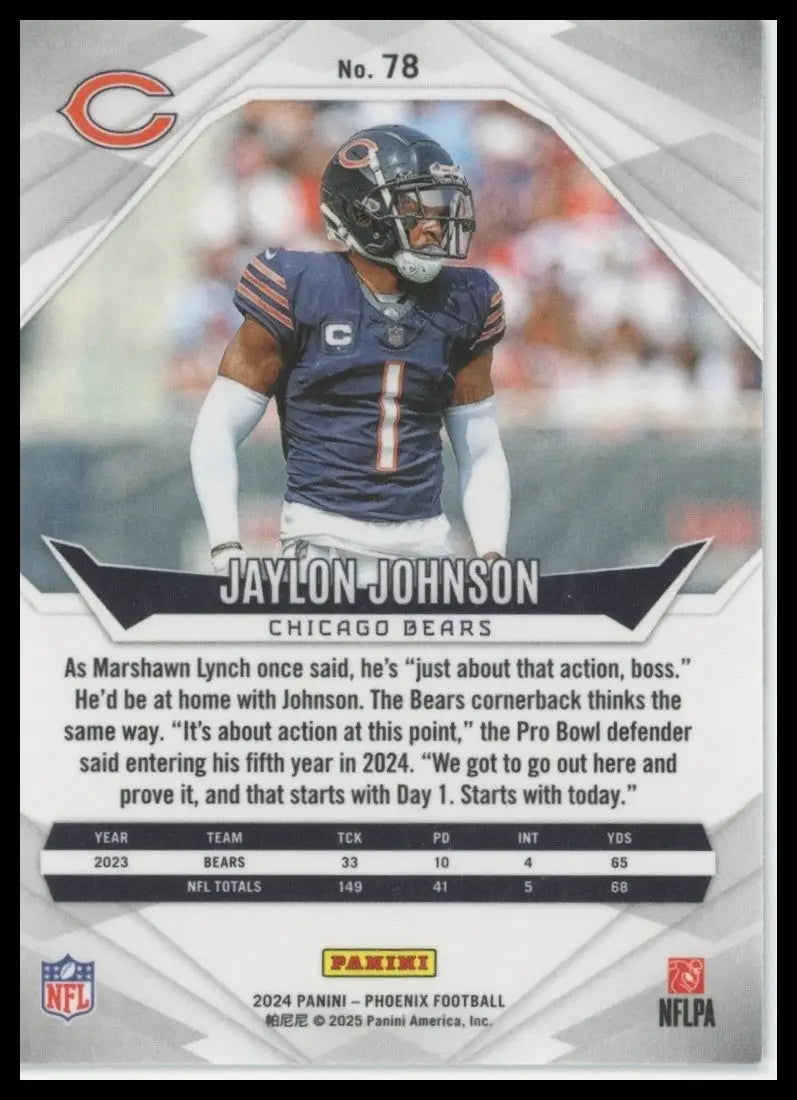 2024 Panini Phoenix - Jaylon Johnson #78 - Football Card Single