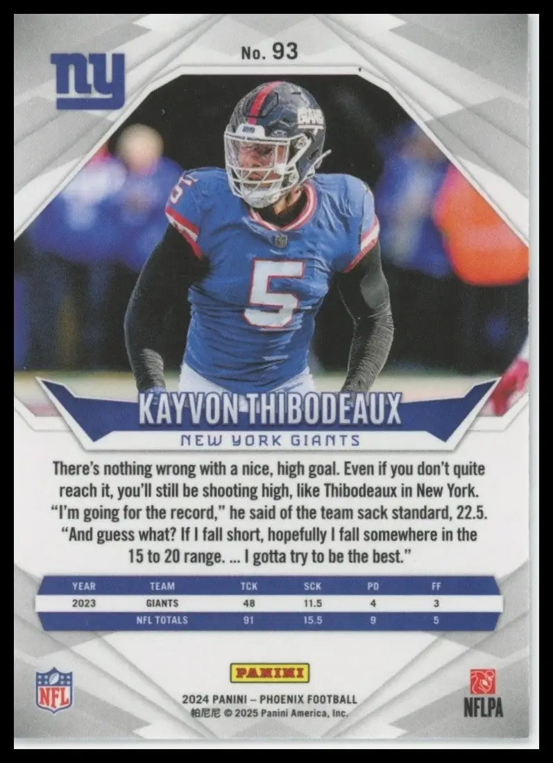 2024 Panini Phoenix - Kayvon Thibodeaux #93 - Football Card Single